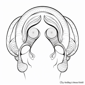 Ears of the World: Different Cultures Ear Coloring Pages 2