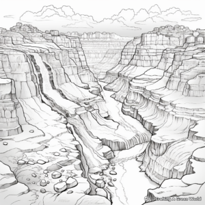 Earth's Natural Wonders: Grand Canyon, Niagara Falls etc Coloring Pages 1