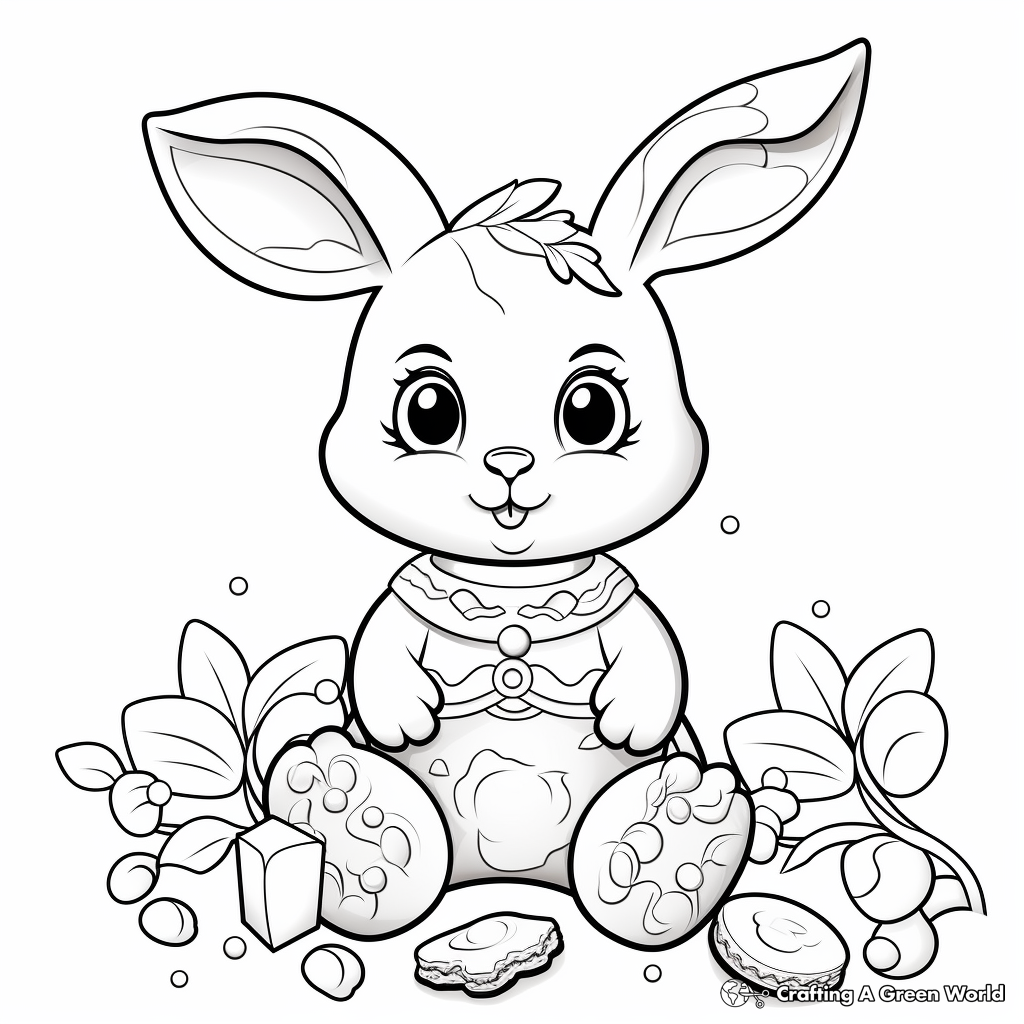 Easter Bunny Sugar Cookie Coloring Pages 2