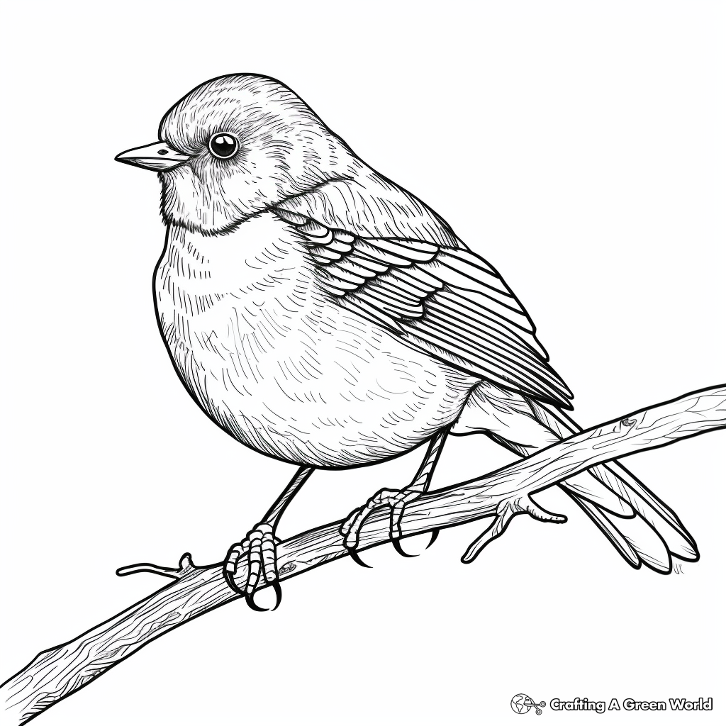 Eastern Bluebird Coloring Pages for Birdwatchers 3