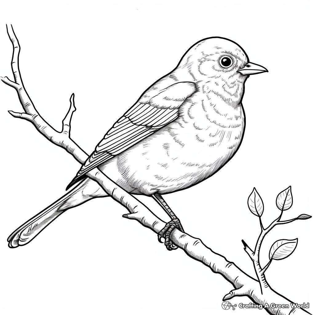 Eastern Bluebird Coloring Pages for Birdwatchers 4