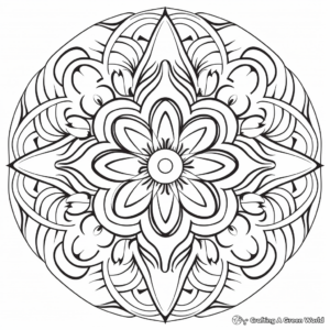 Eastern-Inspired Mandala Coloring Pages 1