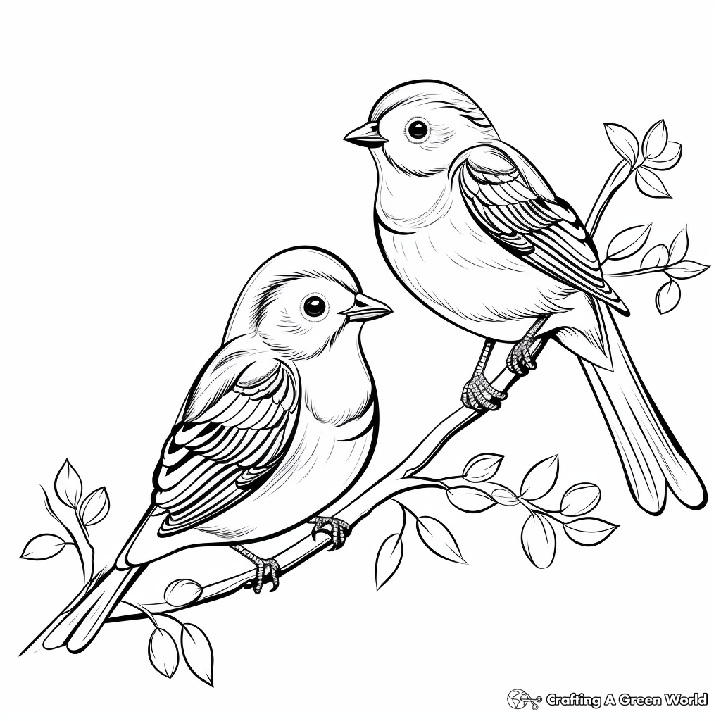 Easy Adult Coloring Pages With Birds 2