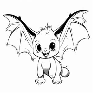 Easy and Simple Bat Wings Coloring Pages for Beginners 1