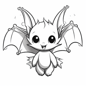 Easy and Simple Bat Wings Coloring Pages for Beginners 3
