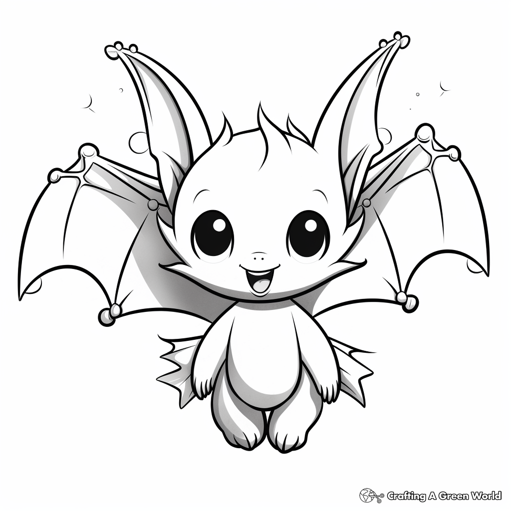 Easy and Simple Bat Wings Coloring Pages for Beginners 3