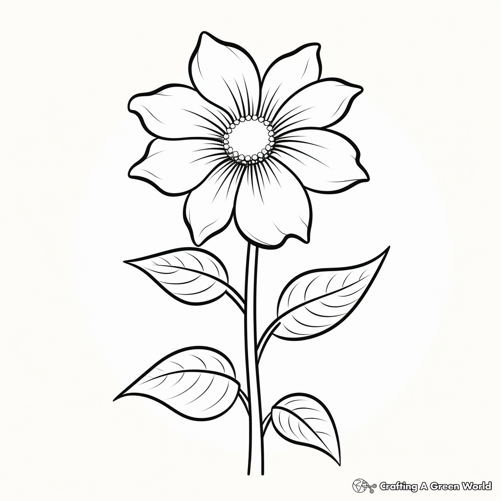 Easy Daisy Coloring Sheets for Preschoolers 3
