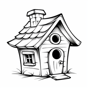 Easy DIY Bird House Coloring Pages for Beginners 4