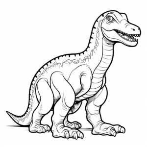 Easy Iguanodon Coloring Pages for Kids 2