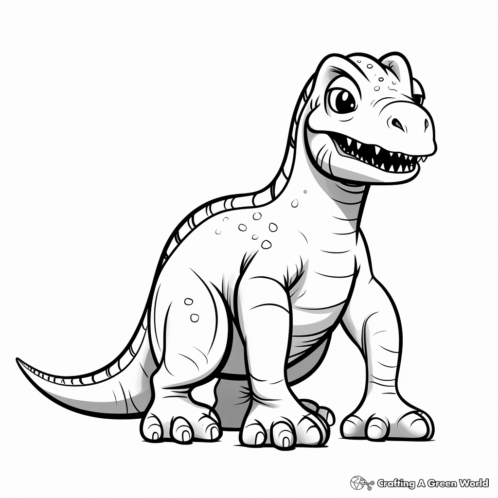Easy Iguanodon Coloring Pages for Kids 4