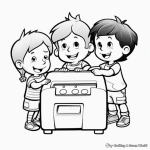 Easy Inkjet Printer Coloring Pages for Kids 1