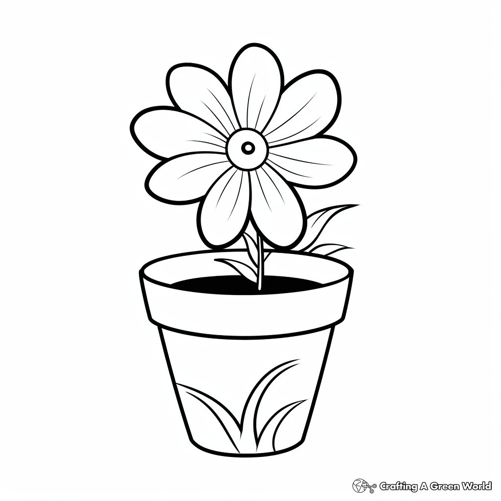 Easy Lily Pot Coloring Pages for Beginners 3