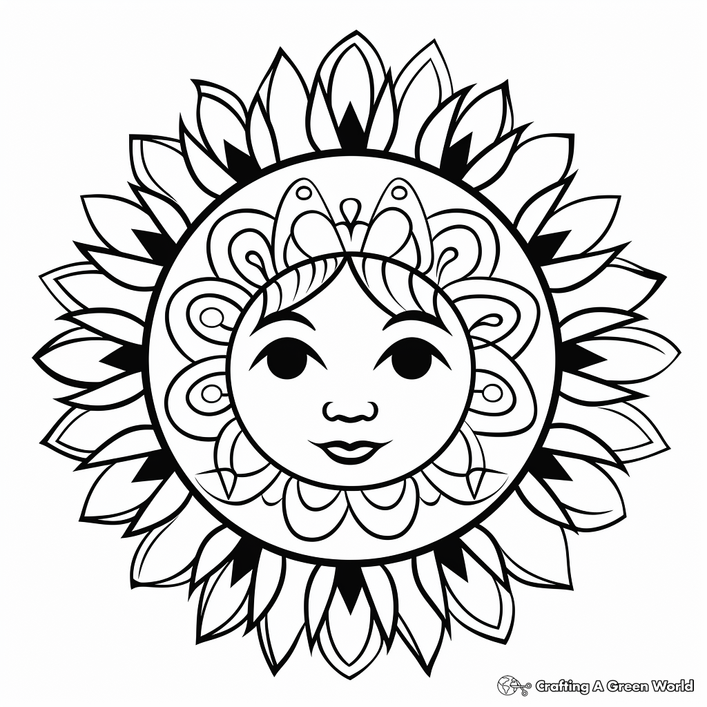Easy Mandala Coloring Pages for Stress Relief 1