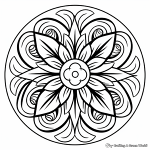 Easy Mandala Coloring Pages for Stress Relief 2