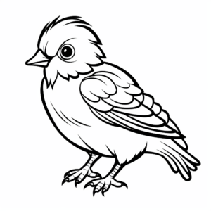 Easy Pigeon Outline Coloring Pages for Beginners 4