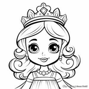 Easy Princess Coloring Pages for Girls 2