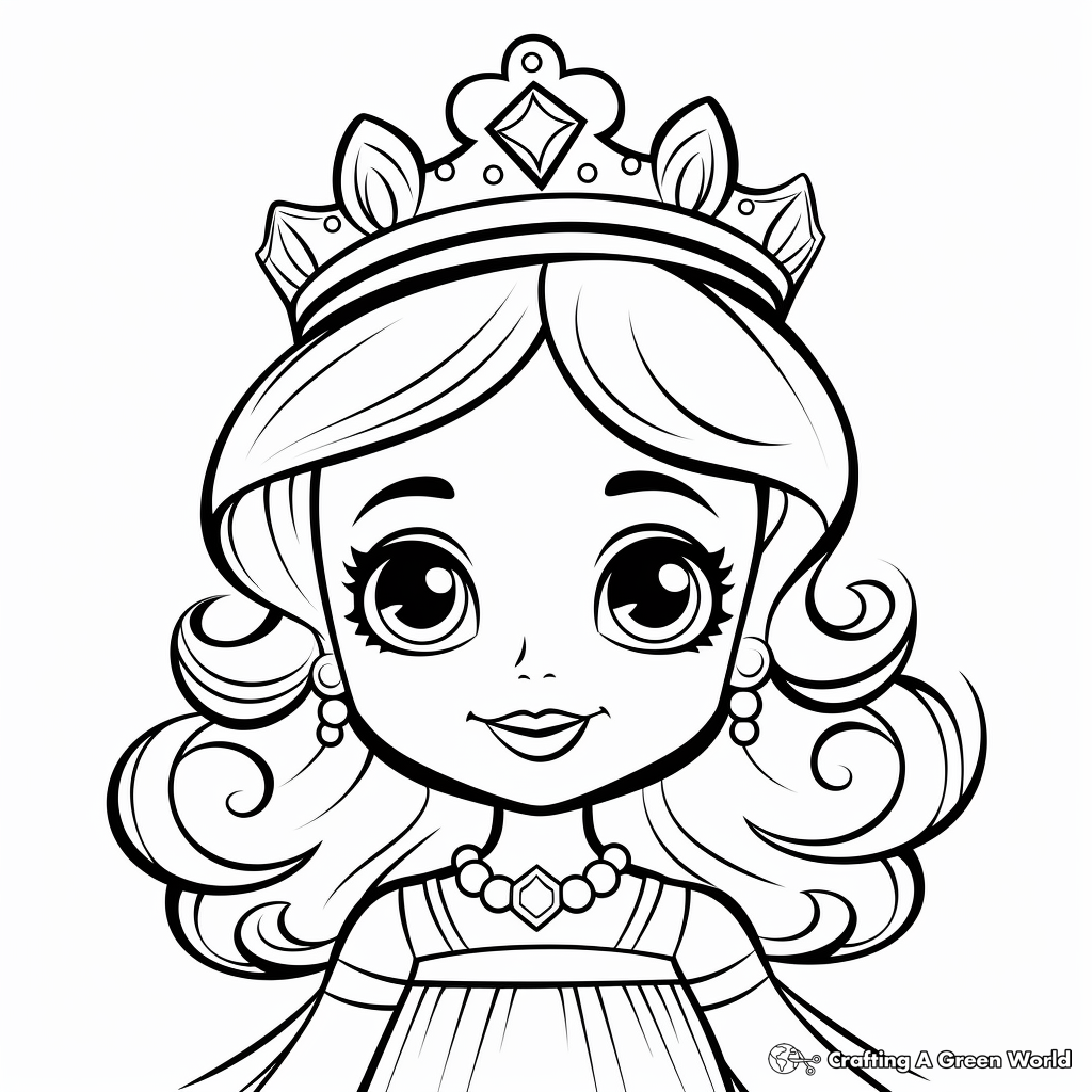 Easy Princess Coloring Pages for Girls 2
