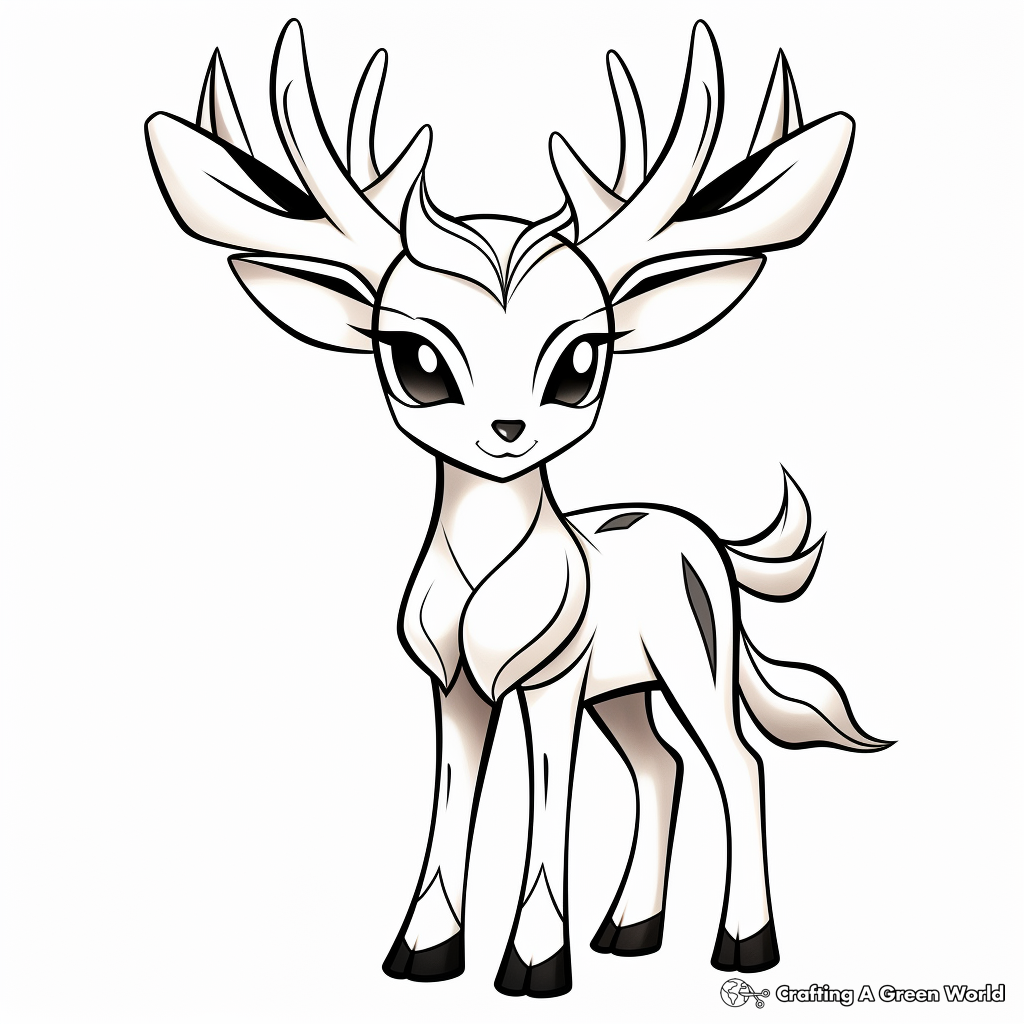 Easy Printable Deerling Coloring Pages for Beginners 2