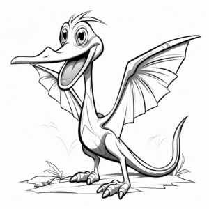 Easy Printable Pterodactyl Coloring Pages for Kids 2