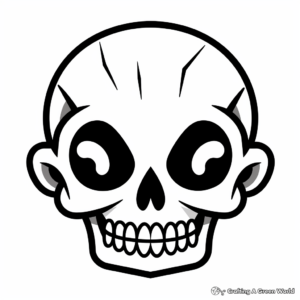 Easy Printable Skull and Bones Coloring Pages 2