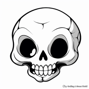 Easy Printable Skull and Bones Coloring Pages 3