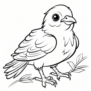 Easy Raven Coloring Pages for Beginners 1