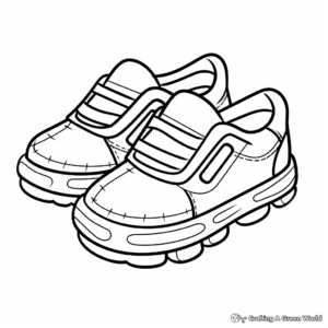 Easy Slip-On Shoe Coloring Worksheets for Toddlers 2