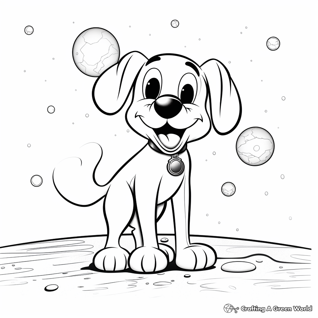 Easy-to-Color Cartoon Pluto Coloring Pages 1