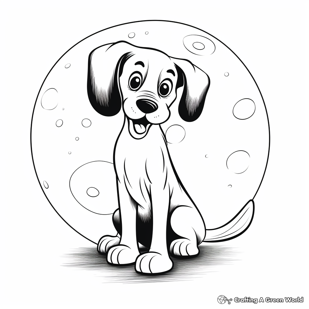 Easy-to-Color Cartoon Pluto Coloring Pages 2