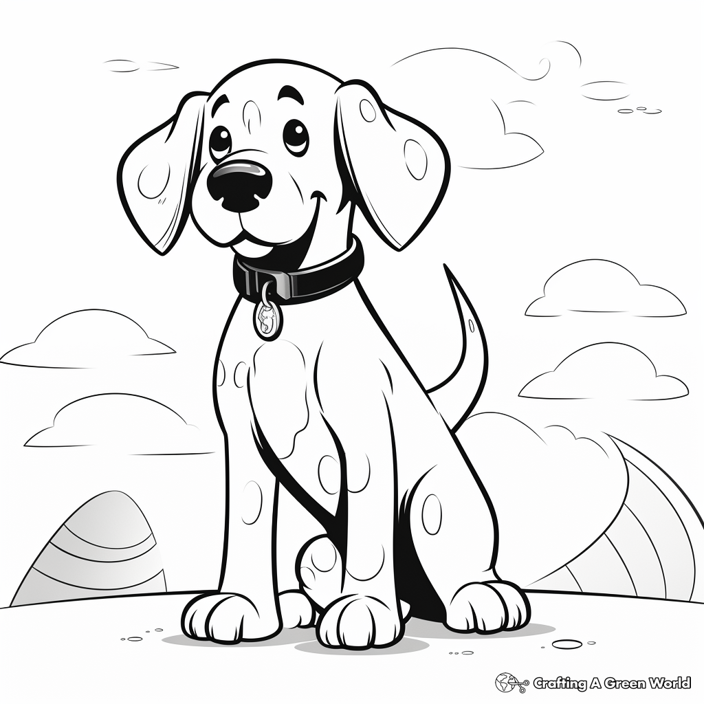 Easy-to-Color Cartoon Pluto Coloring Pages 3