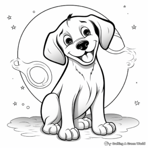 Easy-to-Color Cartoon Pluto Coloring Pages 4