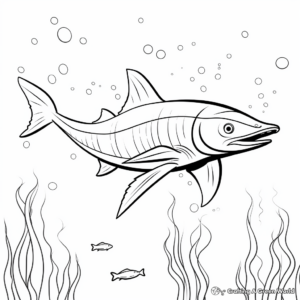 Easy-to-color Elasmosaurus Coloring Page for Beginners 3