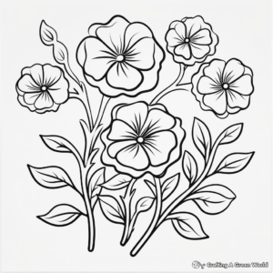 Easy-to-Color Floral Coloring Pages for Adults 2