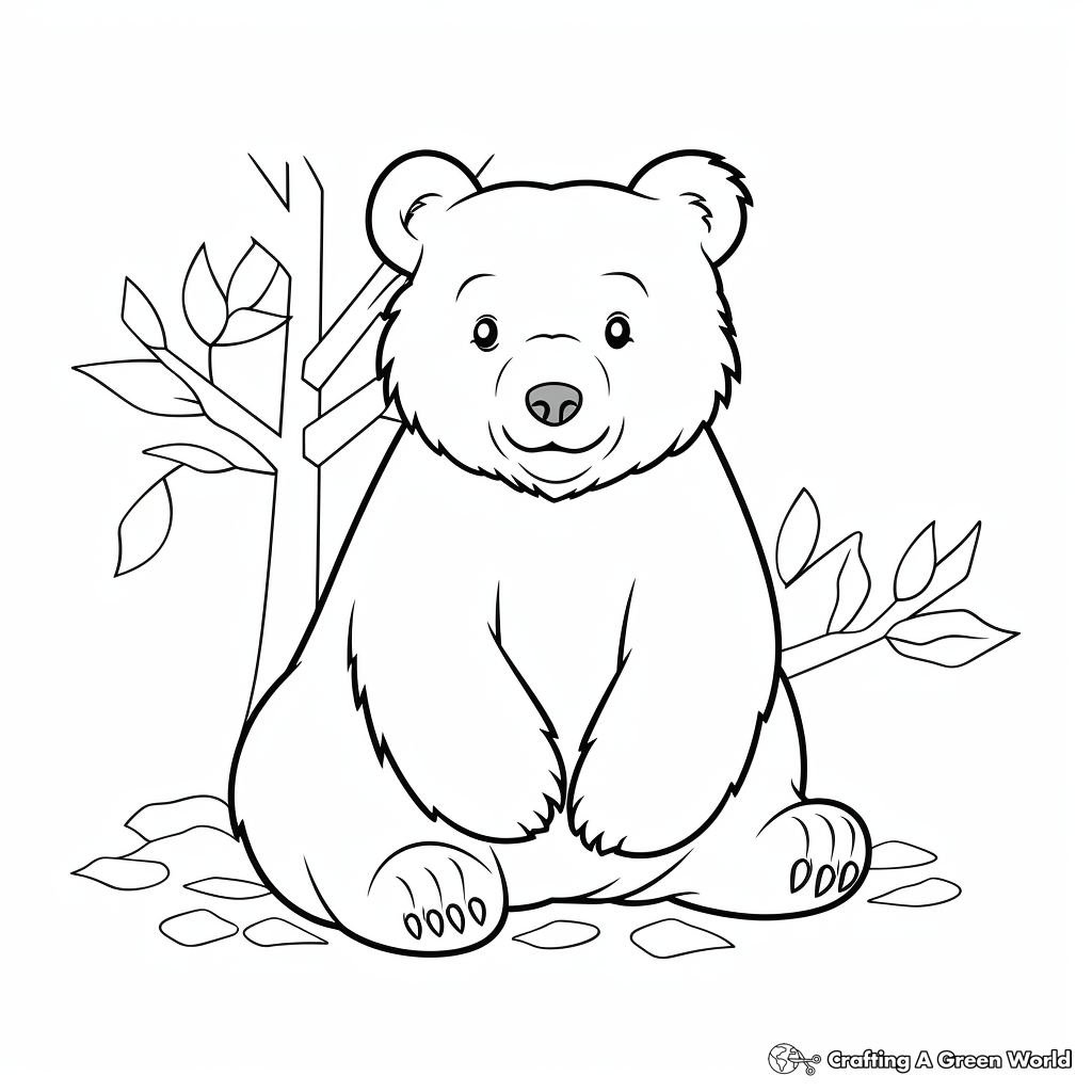Easy-to-Color Friendly Wombat Coloring Pages 4