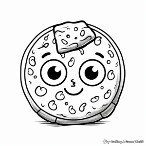 Easy to Color Mini-Pizza Coloring Pages 2