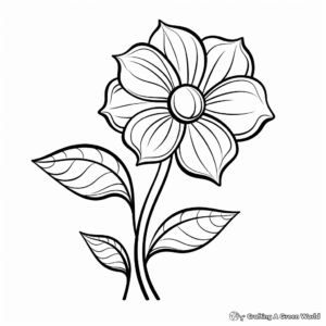 Easy-to-color Peduncle Coloring Pages 1