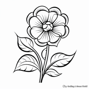 Easy-to-color Peduncle Coloring Pages 2