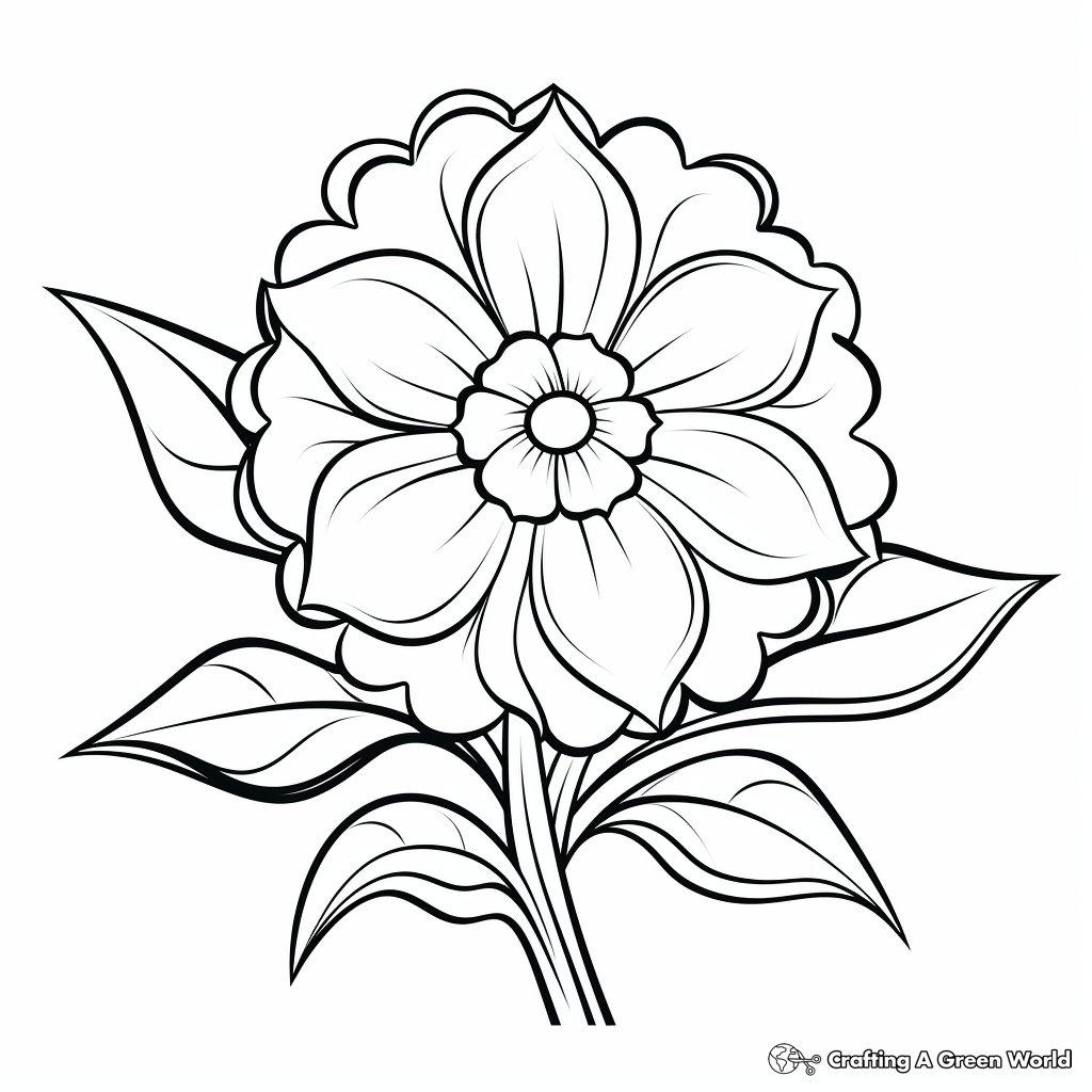 Easy-to-color Peduncle Coloring Pages 3