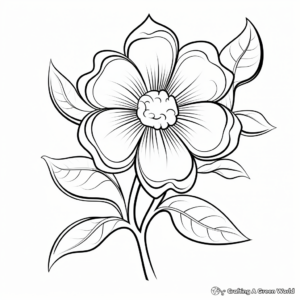 Easy-to-color Peduncle Coloring Pages 4