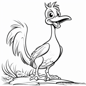 Easy to Color Troodon Outline Coloring Pages 1