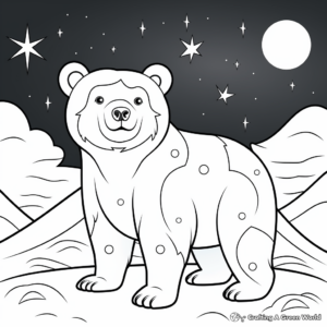 Easy-to-Color Ursa Major Constellation Pages 1