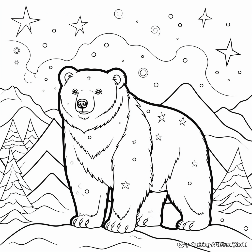 Easy-to-Color Ursa Major Constellation Pages 2