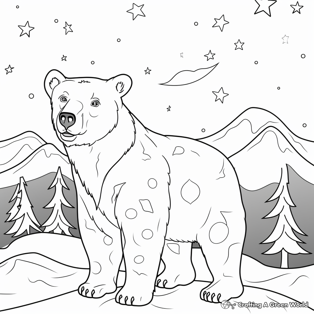Easy-to-Color Ursa Major Constellation Pages 3