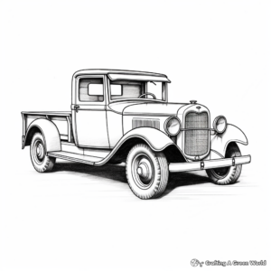 Easy-To-Draw GMC Pickup Truck Coloring Pages 4