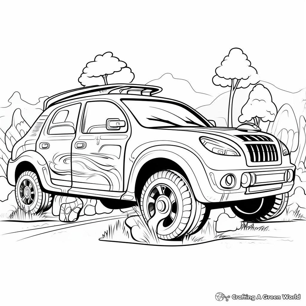 Eco-Friendly Electric Car Coloring Pages 4