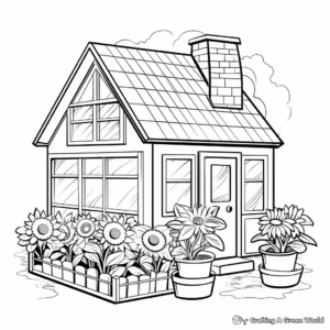 Eco-Friendly Greenhouse Coloring Pages 3
