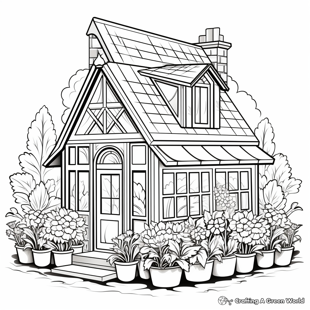 Eco-Friendly Greenhouse Coloring Pages 4