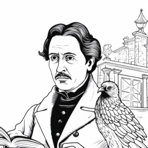 Edgar Allan Poe "The Raven" Inspired Coloring Pages 2