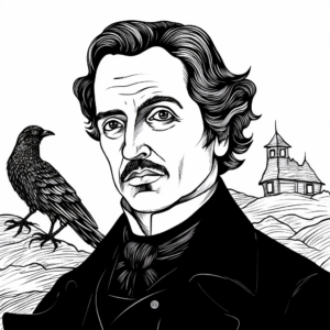Edgar Allan Poe "The Raven" Inspired Coloring Pages 4