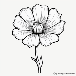 Edgy Poppy Flower Coloring Pages 1